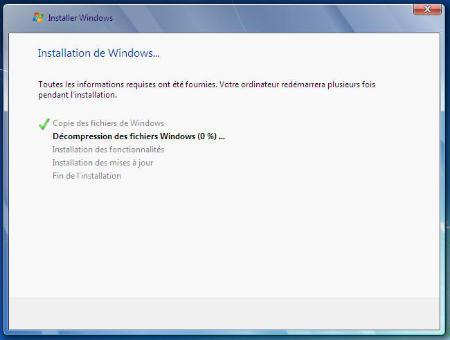 Windows 7 - copie des fichiers