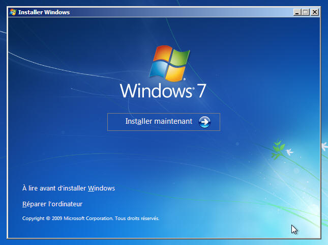 Windows 7 - Installer maintenant